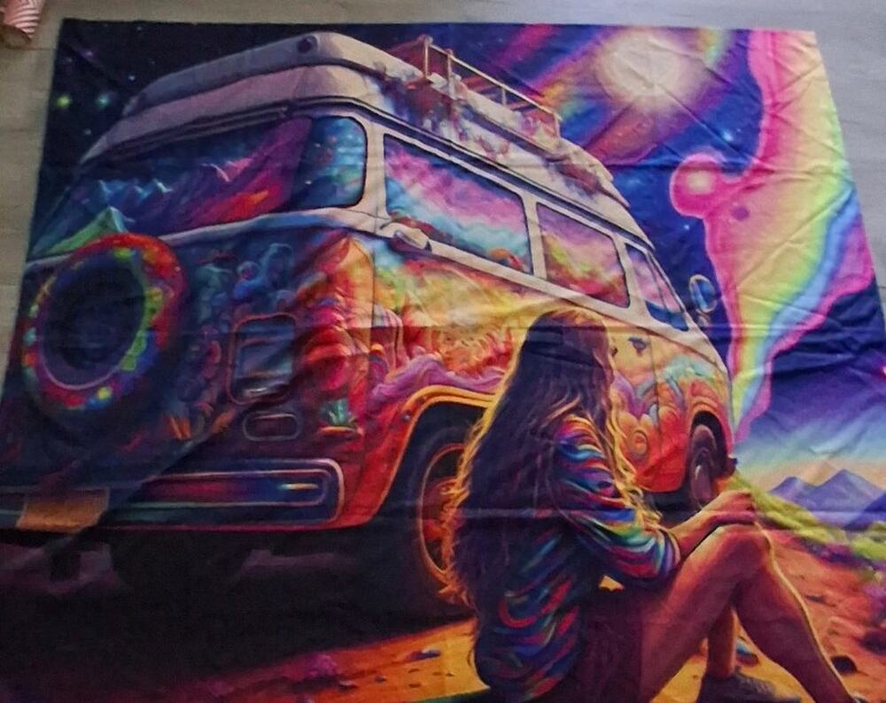 Sky gazing Hippie Van Tapestry Wall Hanging polyester tapestry 60x80 new